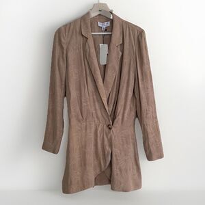 NWT Current Air Los Angeles Beige Sz S Blazer Jacket Dress Elegant Lightweight